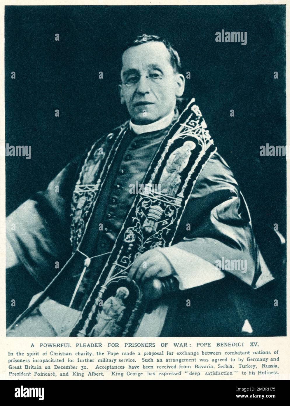 Pope Benedict Xv 1854 1922 Pope From 3rd September 1914 Until His
