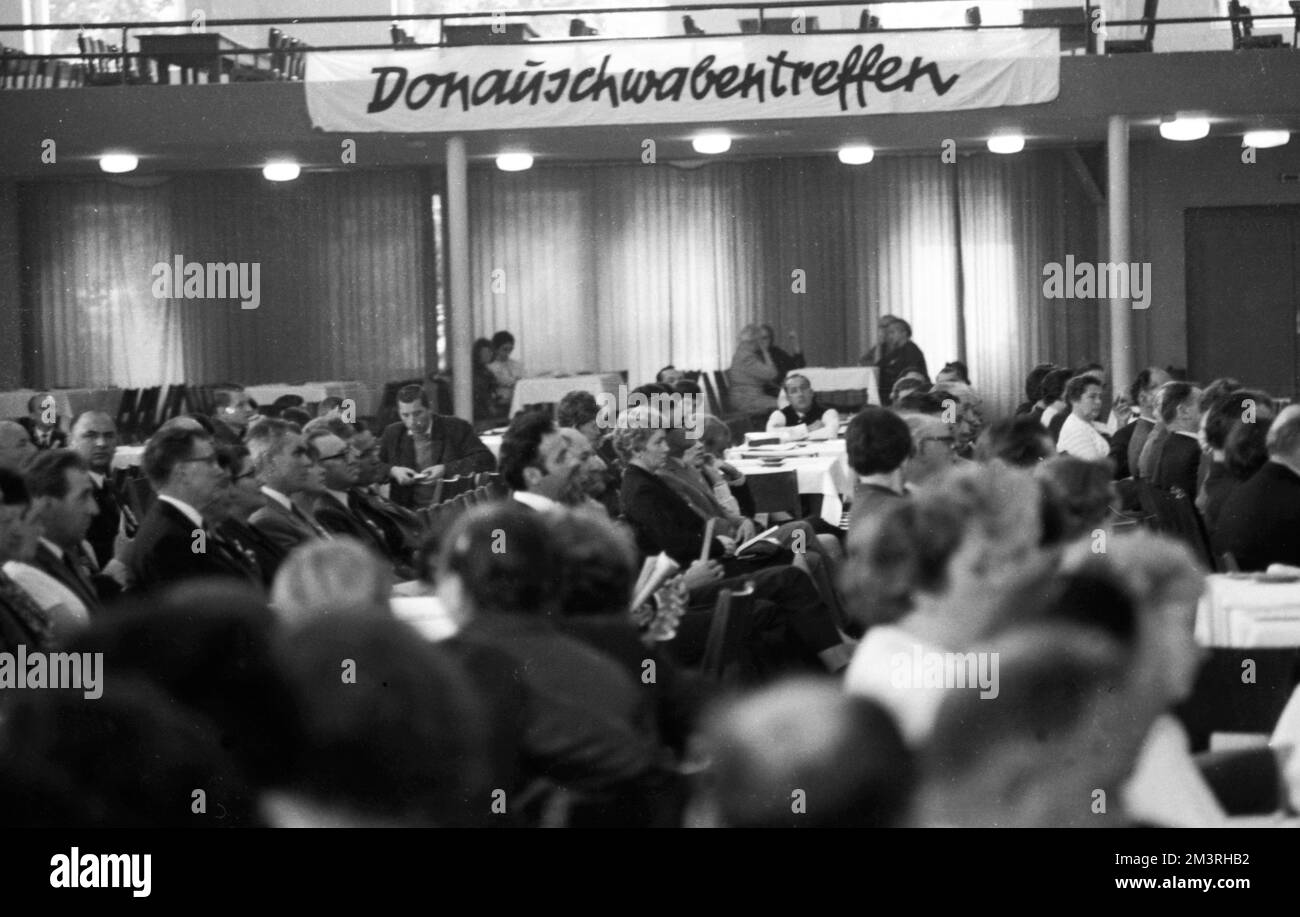 The meeting of the Danube Swabians in the Westafelenhalle in Dortmund in 1970, Germany Stock Photo