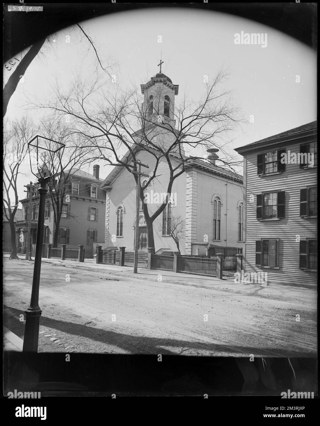 Old salem church Black and White Stock Photos & Images - Alamy