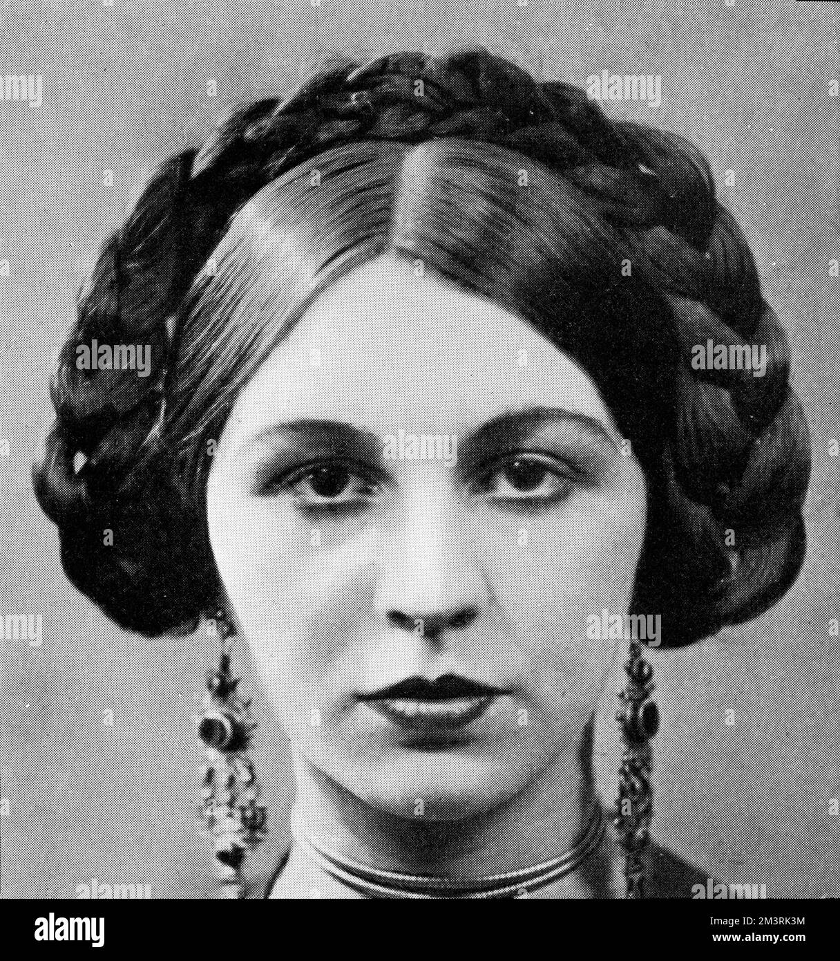 Coronal hairstyle, modelled by Andrea Majinski, a model for sculptor 