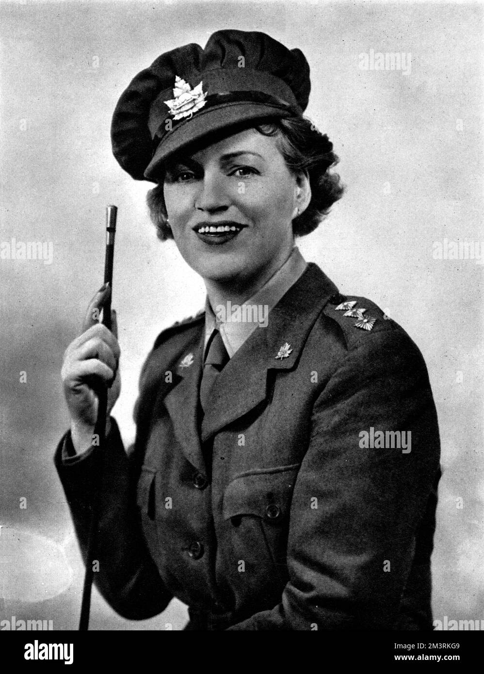 Actress Gracie Fields in her capacity as an Honorary Captain in Canada