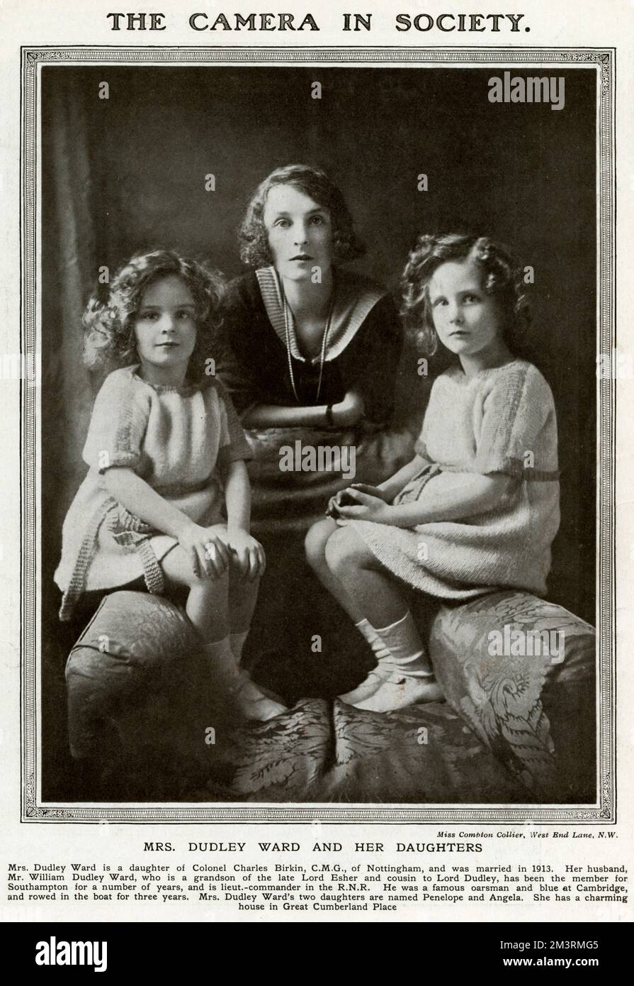 Freda Dudley Ward and her children Stock Photo