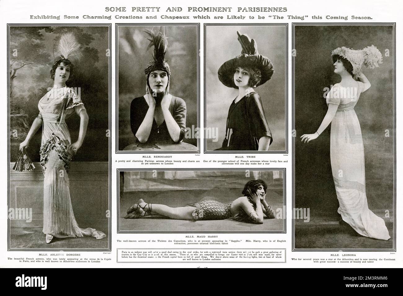 Parisenne actresses modelling garments that were the 'thing' for the ...