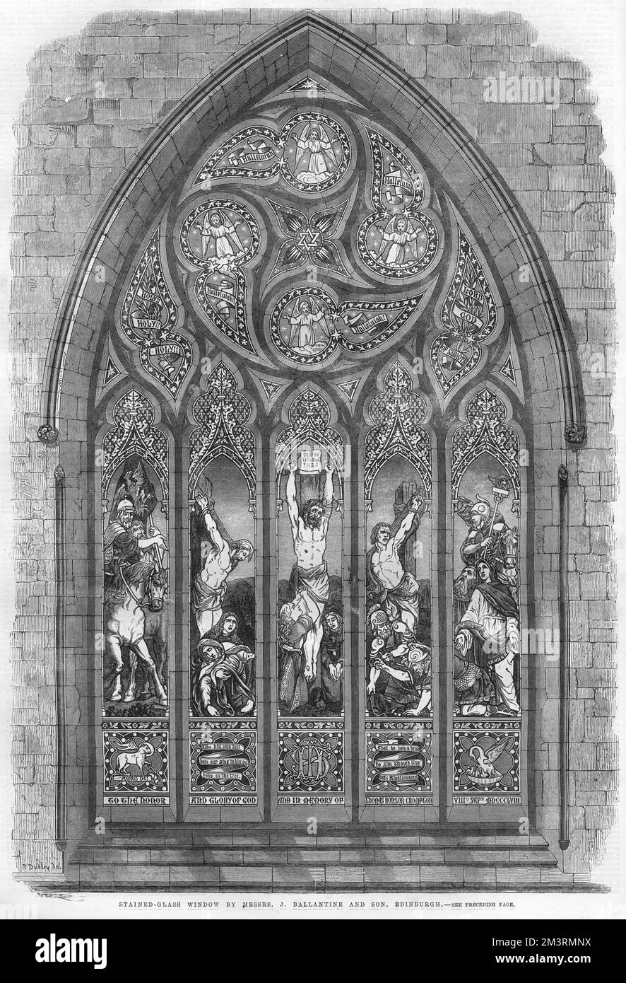 Stained glass window by J. Ballantine and son, exhibited at the