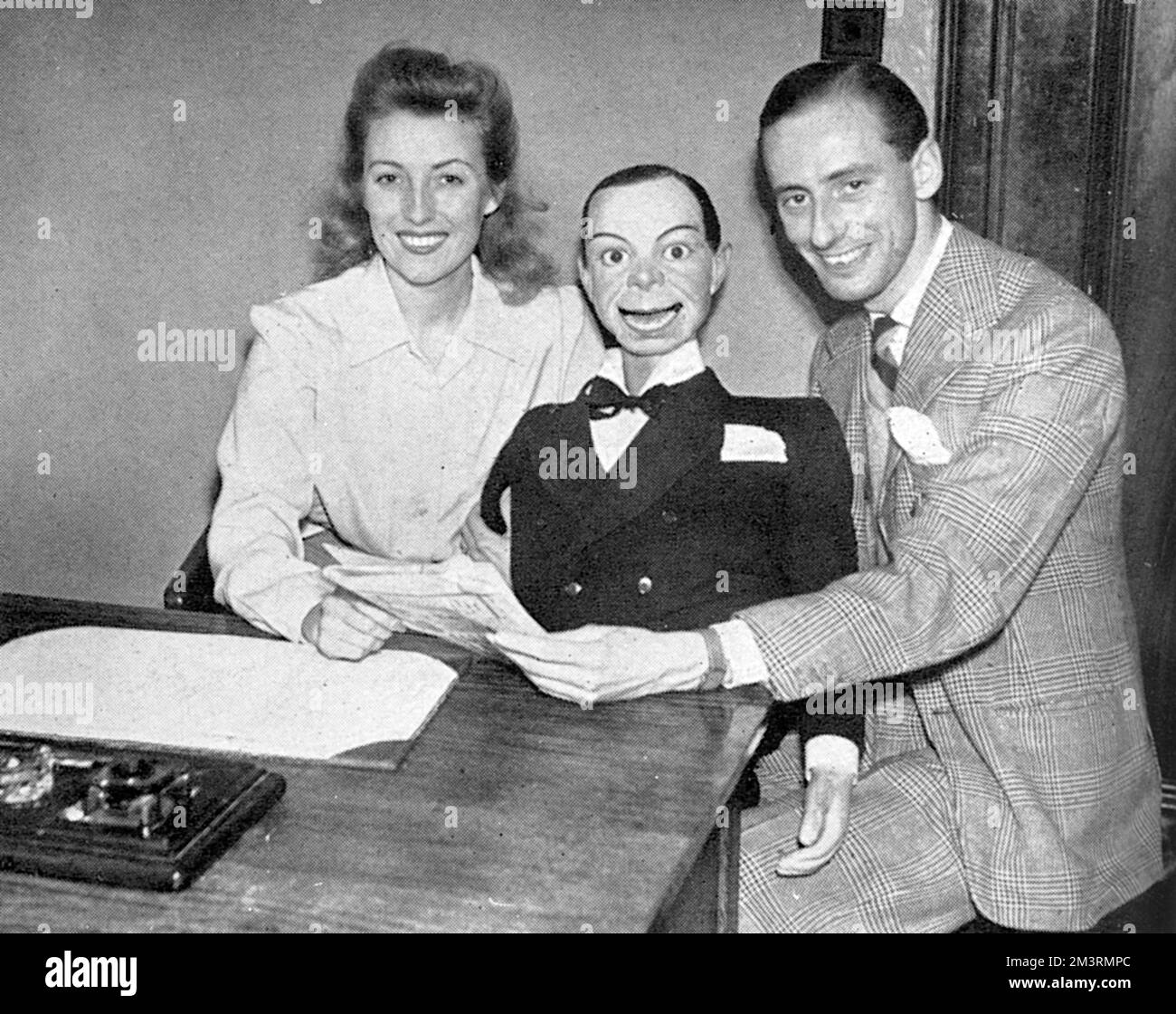 Forces' Sweetheart Vera Lynn at the BBC, recording with Peter Brough