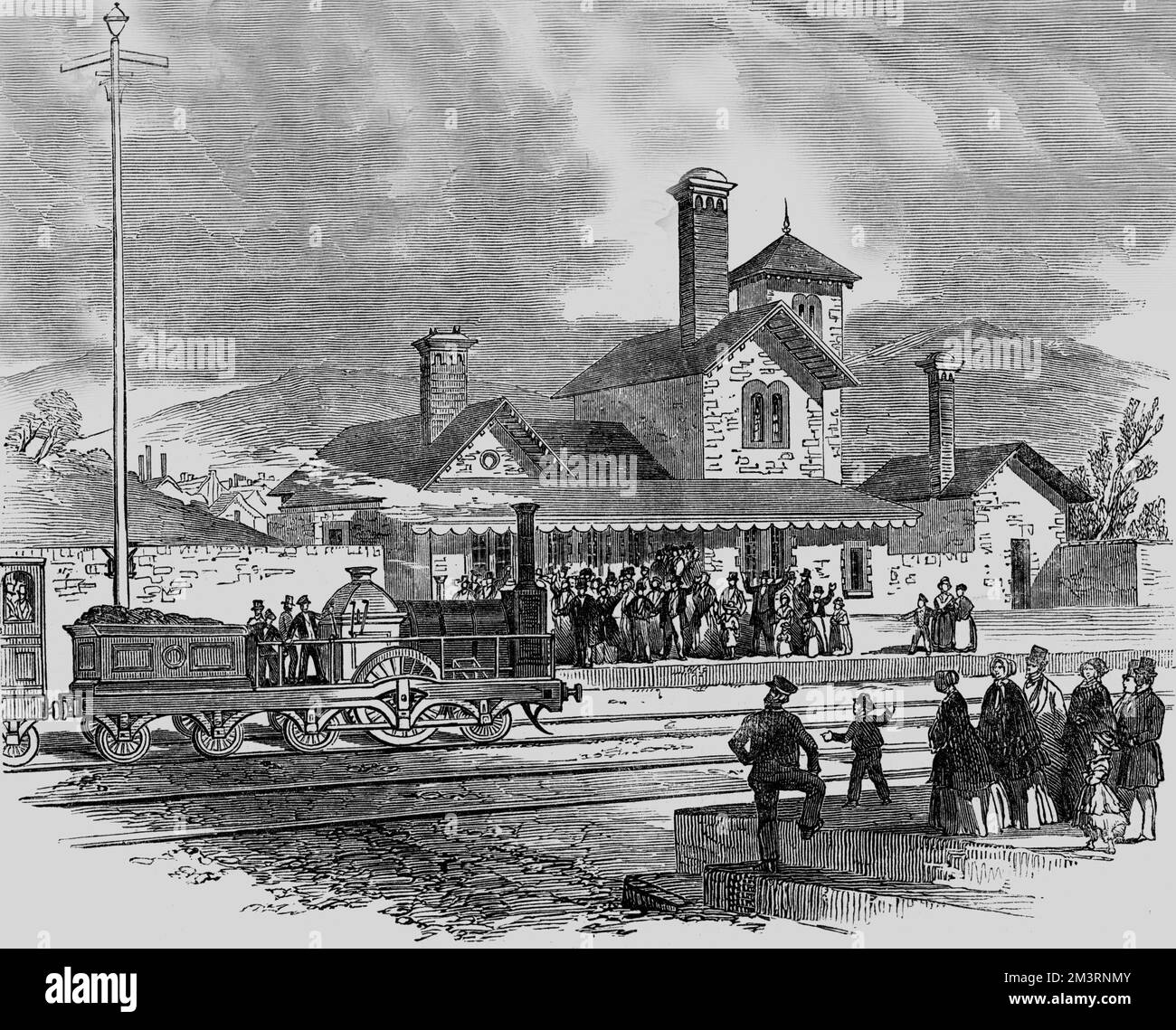 Mallow station Great southern and western railway. Opening of the