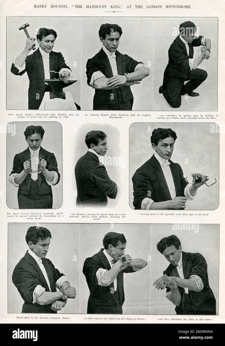 Harry Houdini 1874 1926 Hungarian American Illusionist And Stunt Harry Houdini 1874 1926 Hungarian American Illusionist And Stunt