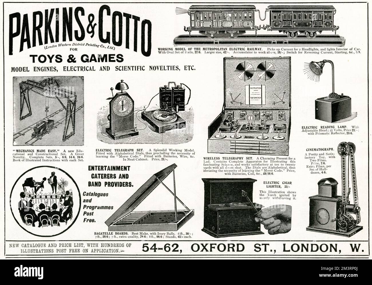 Advertisement from 1906 for Parkins and Gotto, of Oxford Street, London