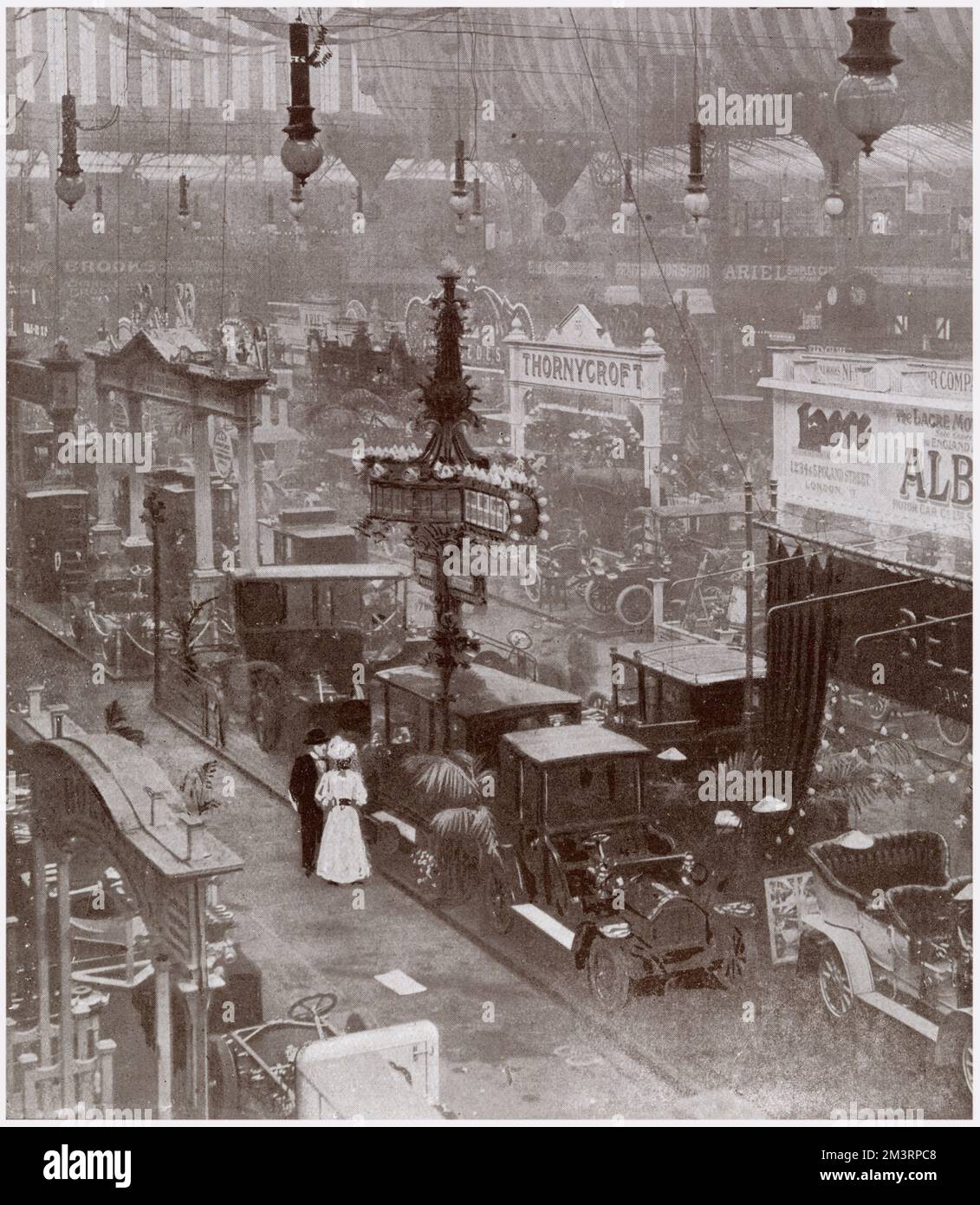 A general view of the show, held at Olympia, under the auspices of the Society of Motor Manufactures and Traders. Stock Photo