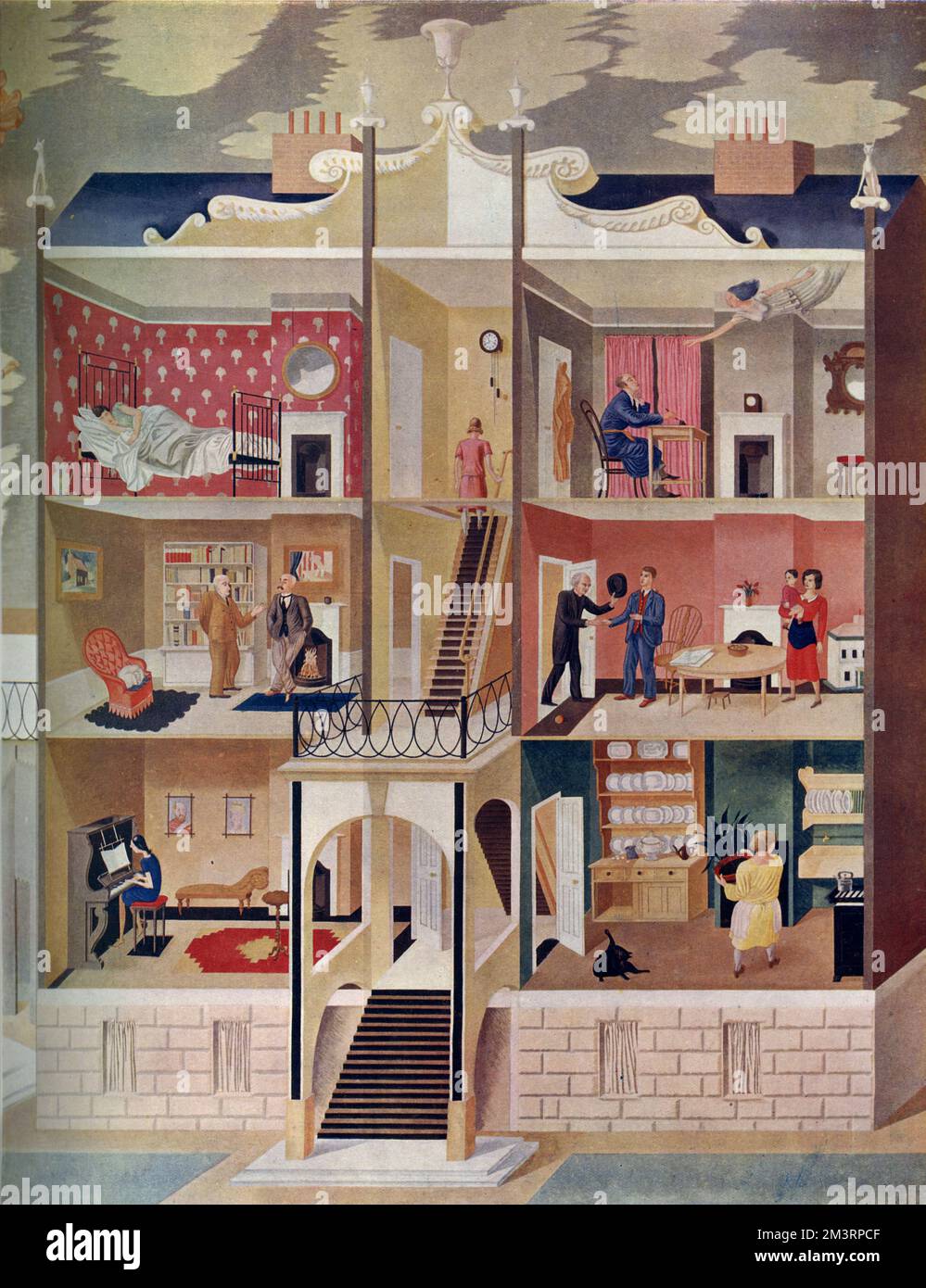 Life in a Boarding House by Eric Ravilious Stock Photo - Alamy