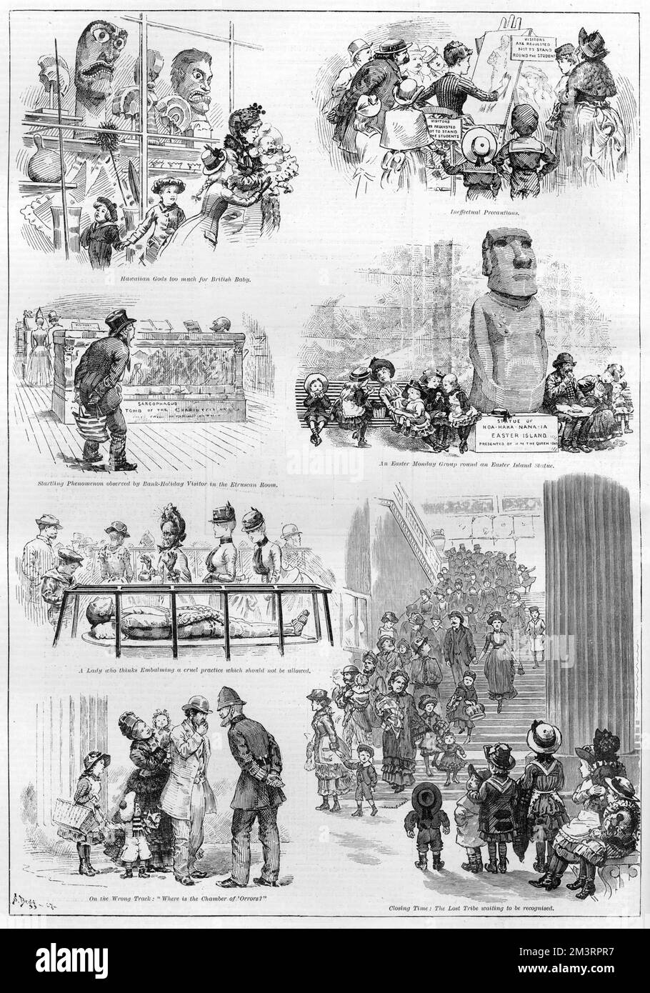 Easter Monday Bank Holiday at the British Museum Victorian visitors