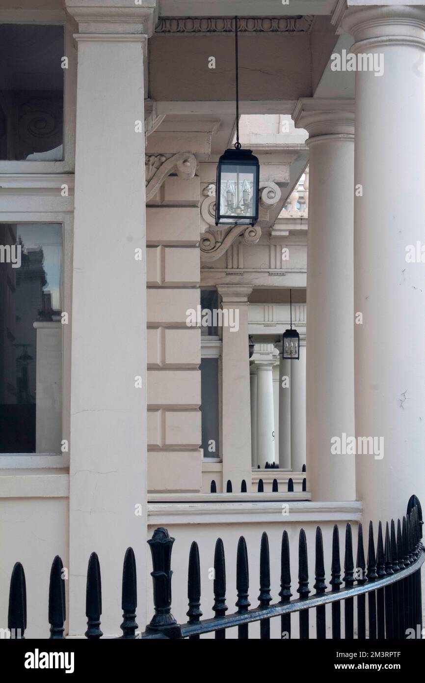 Eaton terrace, a row of Grade II Listed terraced Townhouses in