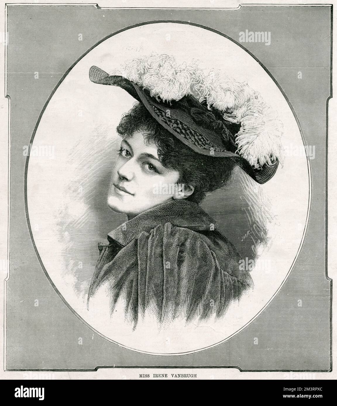 Dame Irene Vanbrugh DBE (1872 - 1949), English actress and comidienne, followed her elder sister Violet into the theatrical profession and sustained a career for more than 50 years. Illustration showing here in the Haymarket Theatre.     Date: 1893 Stock Photo
