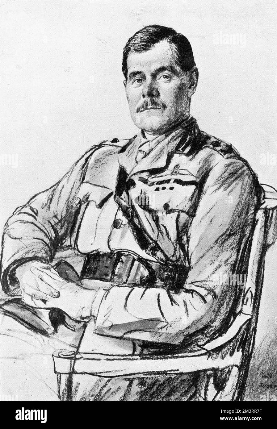 Marshal of the Royal Air Force Hugh Montague Trenchard, 1st Viscount Trenchard, GCB, OM, GCVO, DSO (3 February 1873  10 February 1956), British officer who was instrumental in establishing the Royal Air Force. He has been described as the Father of the Royal Air Force.     Date: 1917 Stock Photo