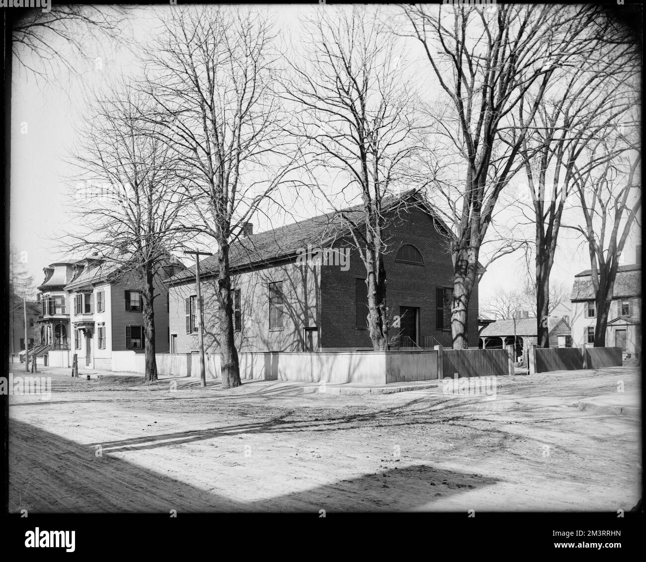Salem, Pine and Warren Street, Friends Meeting House, 1832 , Houses, Quakers. Frank Cousins Glass Plate Negatives Collection Stock Photo