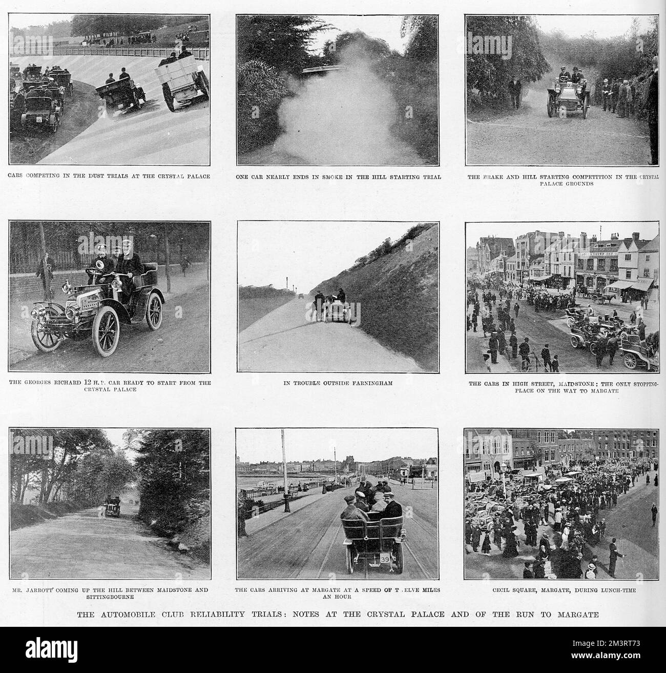 The Automobile Club reliability trials notes at the Crystal Palace and