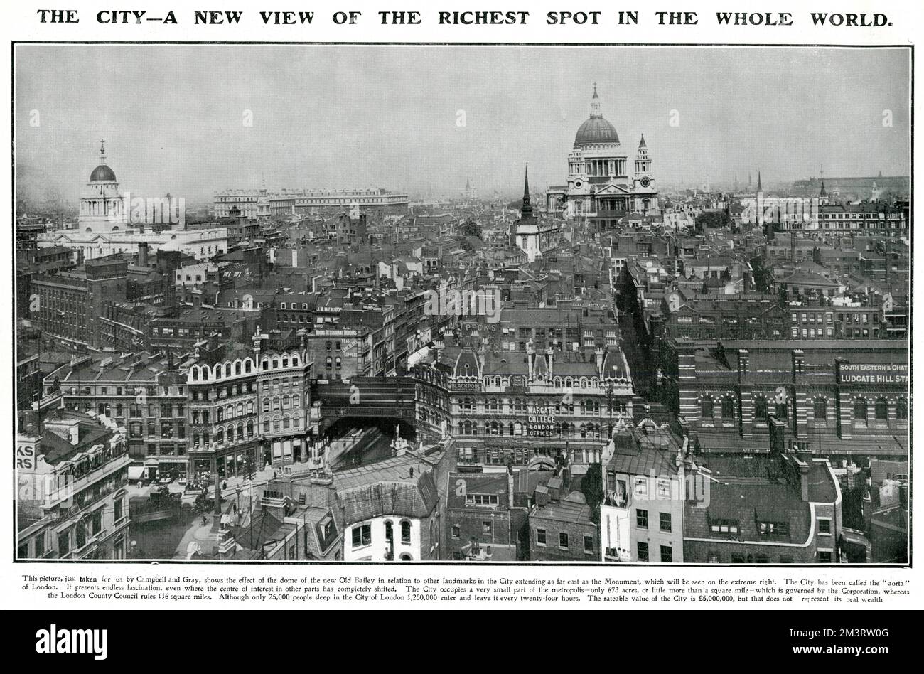 Skyline of London, at the time the richest city in the the World. Stock Photo