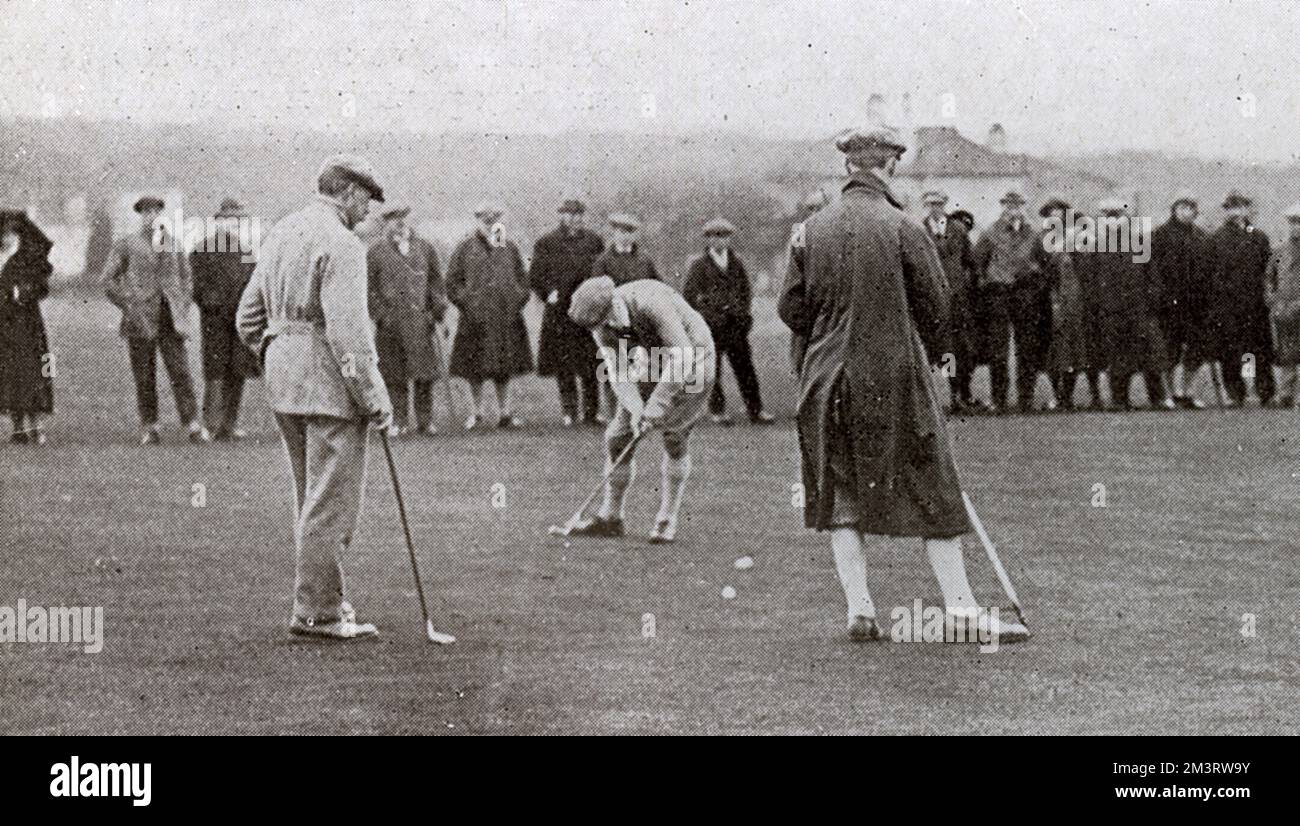 Golfer James Braid at Blackwell Heath.  1922 Stock Photo