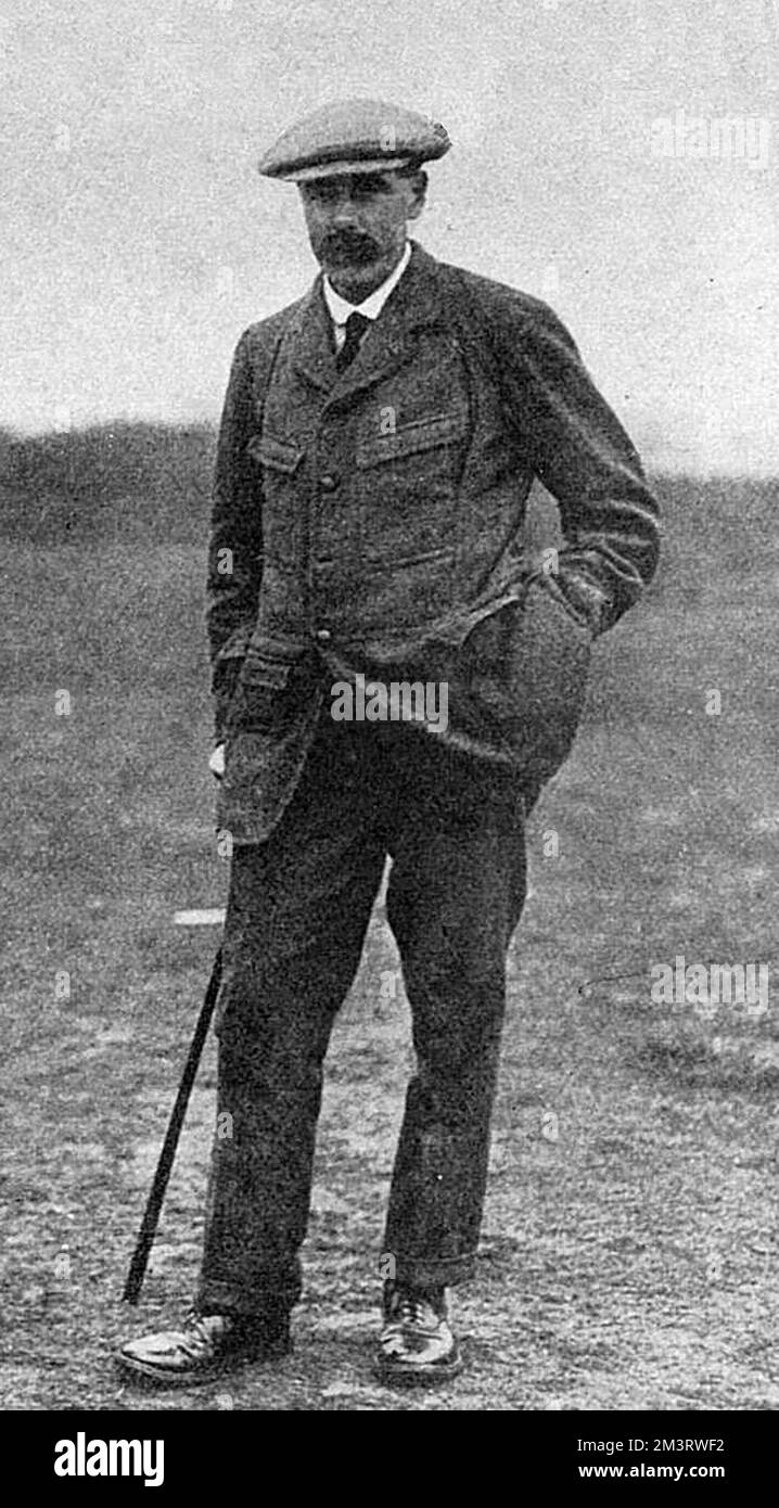 The Golfer James Braid (1870-1950) - pictured at Walton Heath Golf Club, near Walton-on-the-Hill in Surrey.     Date: 1913 Stock Photo