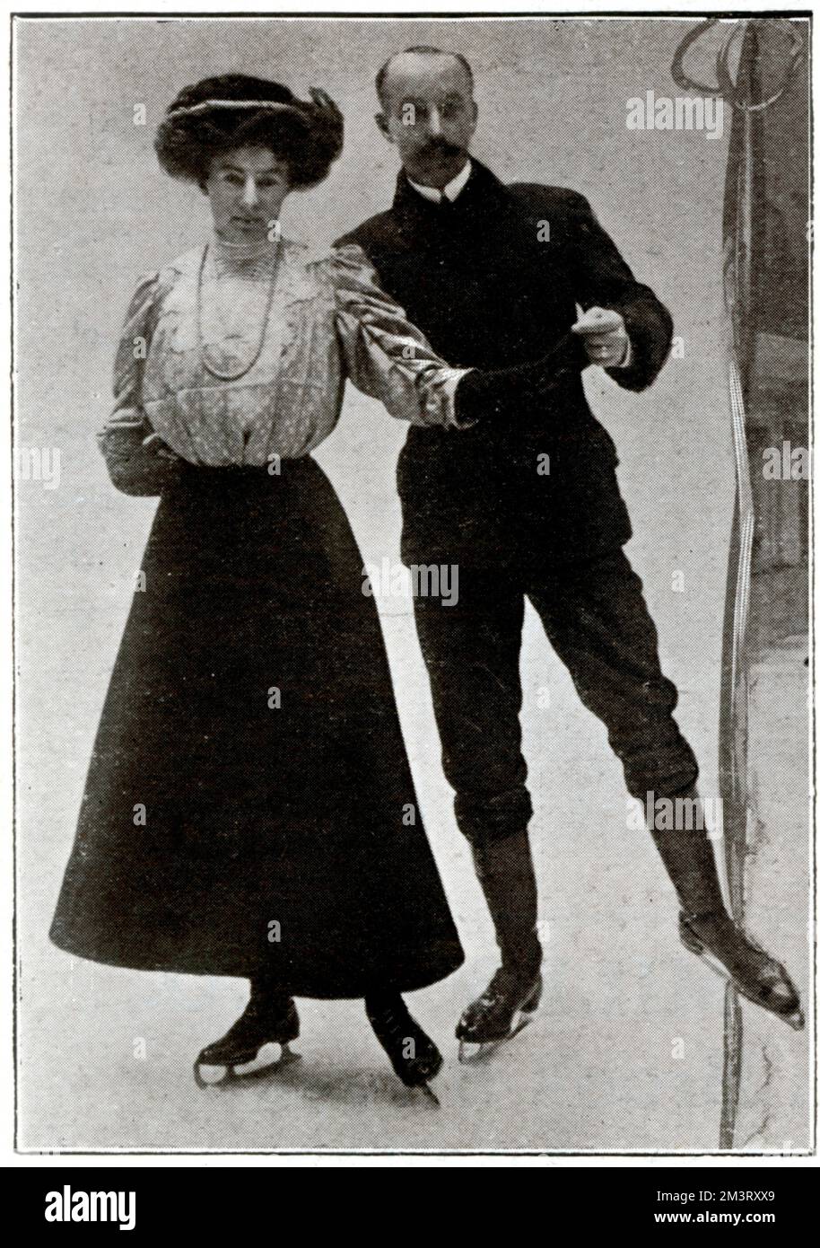 Edgar & Madge Syers the 1908 Olympics Stock Photo Alamy