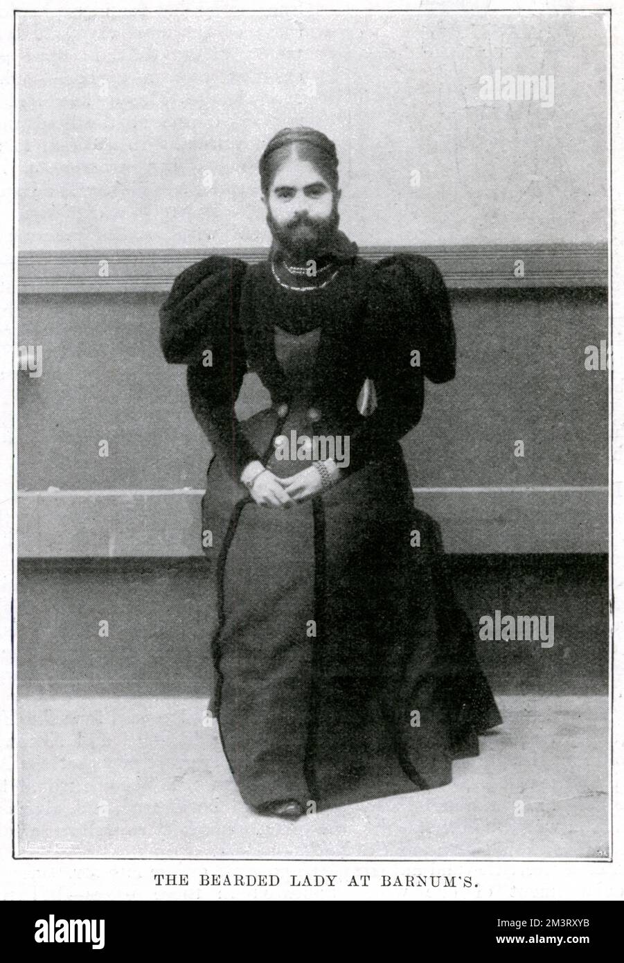 Annie Jones Elliot (1865 - 1902) also known as 'the Bearded Lady' toured with the showman P. T. Barnum as a circus attraction.     Date: 1898 Stock Photo