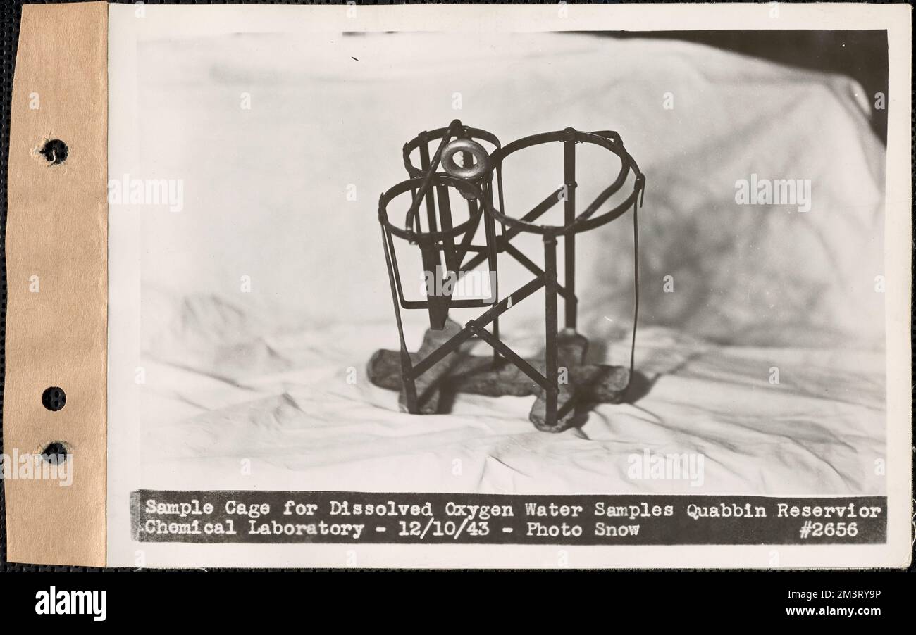 Sample cage for dissolved oxygen water samples, Quabbin Reservoir