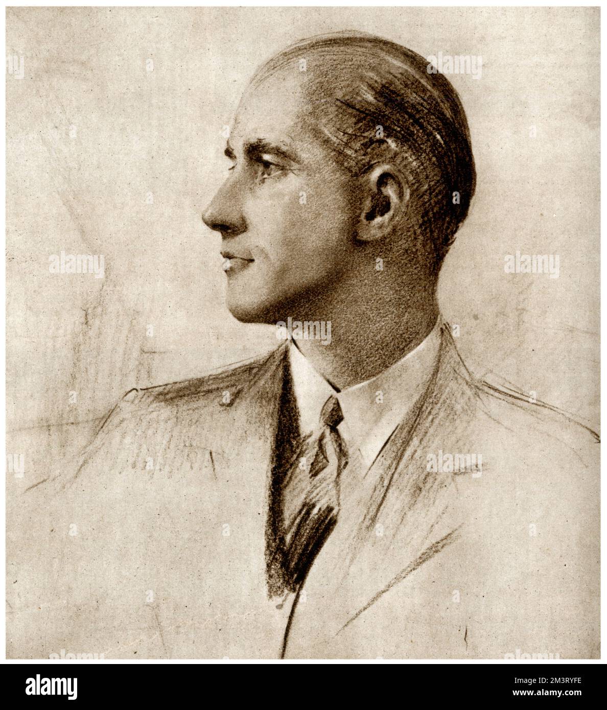 Portrait of Edward ('Peter') Huskinson (1878 - 1941), editor of The Tatler for thirty-two years until his retirement in 1940 and a director of Illustrated Newspapers Ltd. He was accidentally killed, aged 63, on 14 November 1941 while boarding a moving train in a black-out.     Date: 1941 Stock Photo