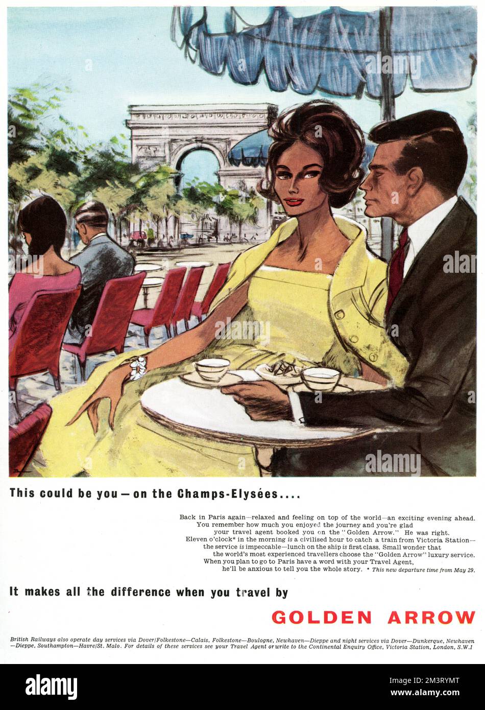 Affiche Vintage Paris Mon amour - Marcel Travel Poster Taille 30