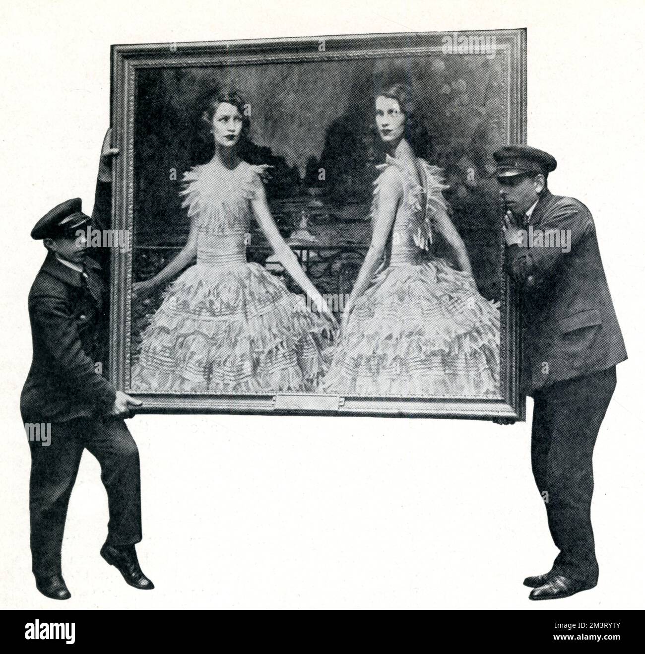 Portrait of society twin sisters, Alison and Margaret HoreRuthven