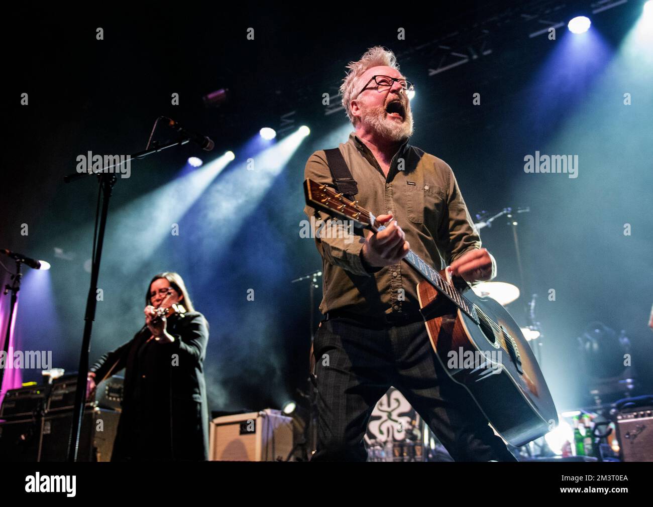 Flogging Molly on stage at O2 Ritz Manchester UK Stock Photo