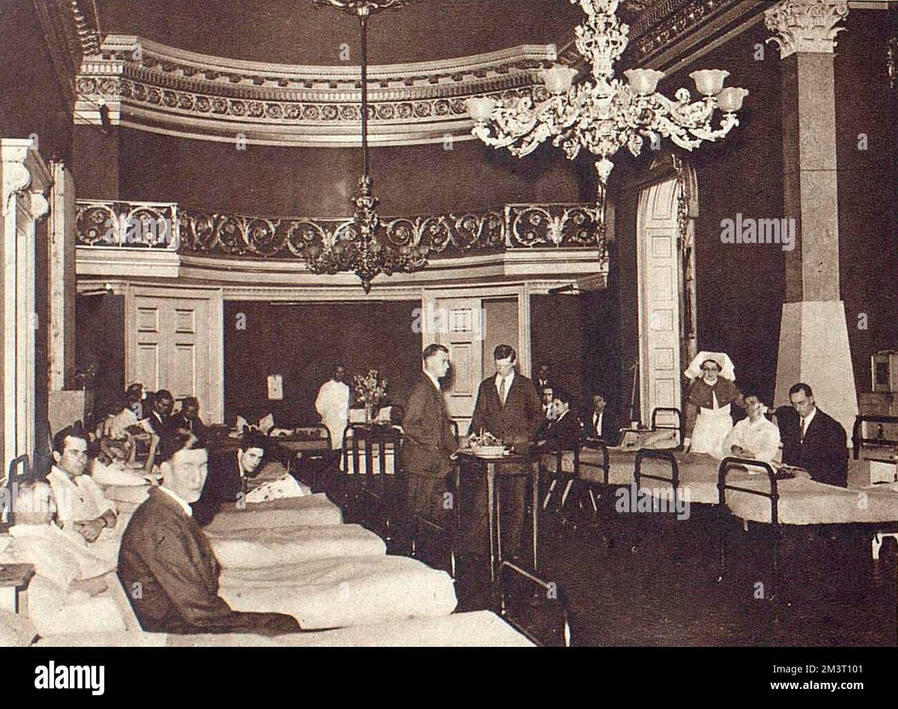 WW2 - Stately Home converted to a War Hospital Stock Photo