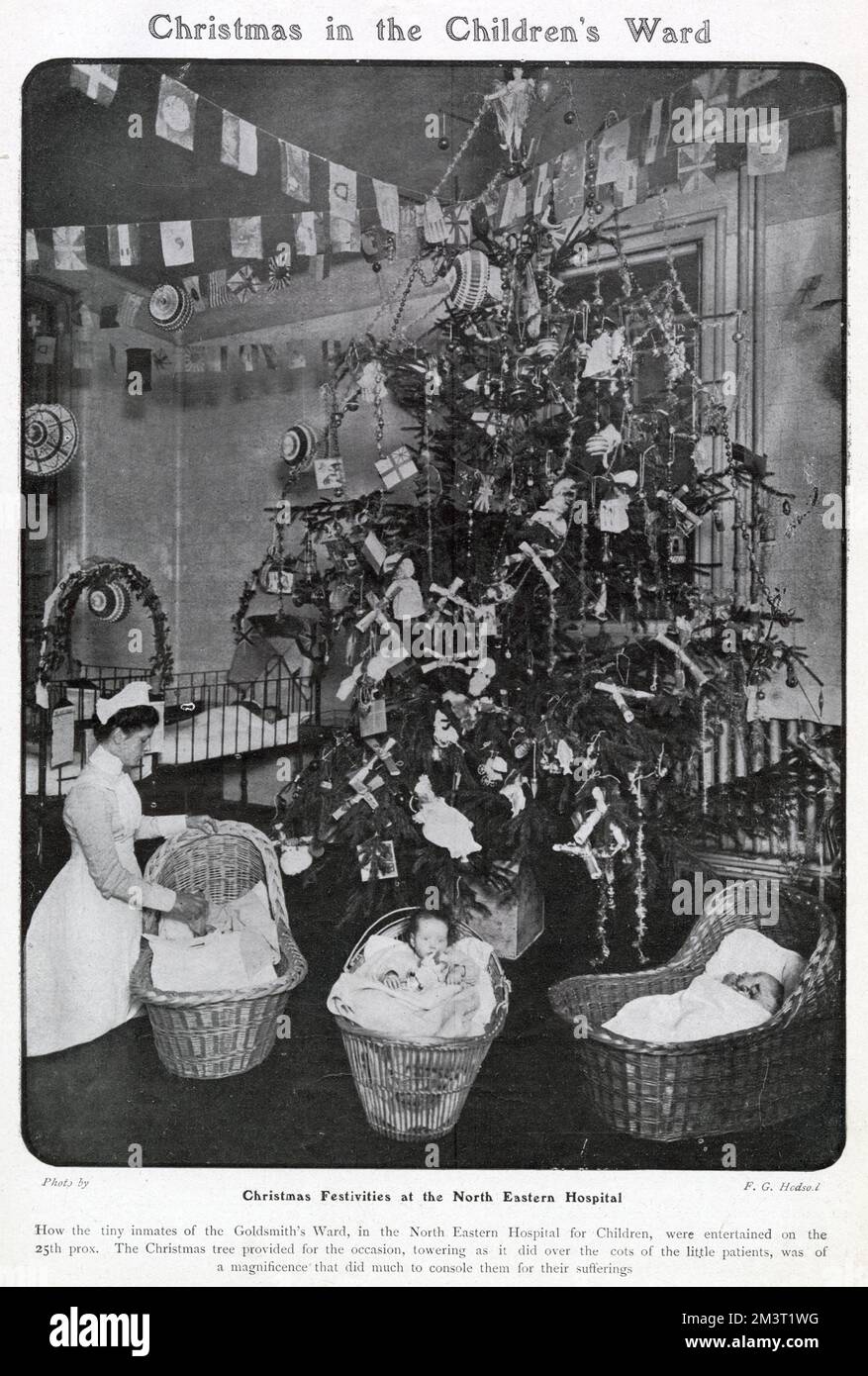 Christmas Festivities at the North Eastern Hospital 1905 Stock Photo