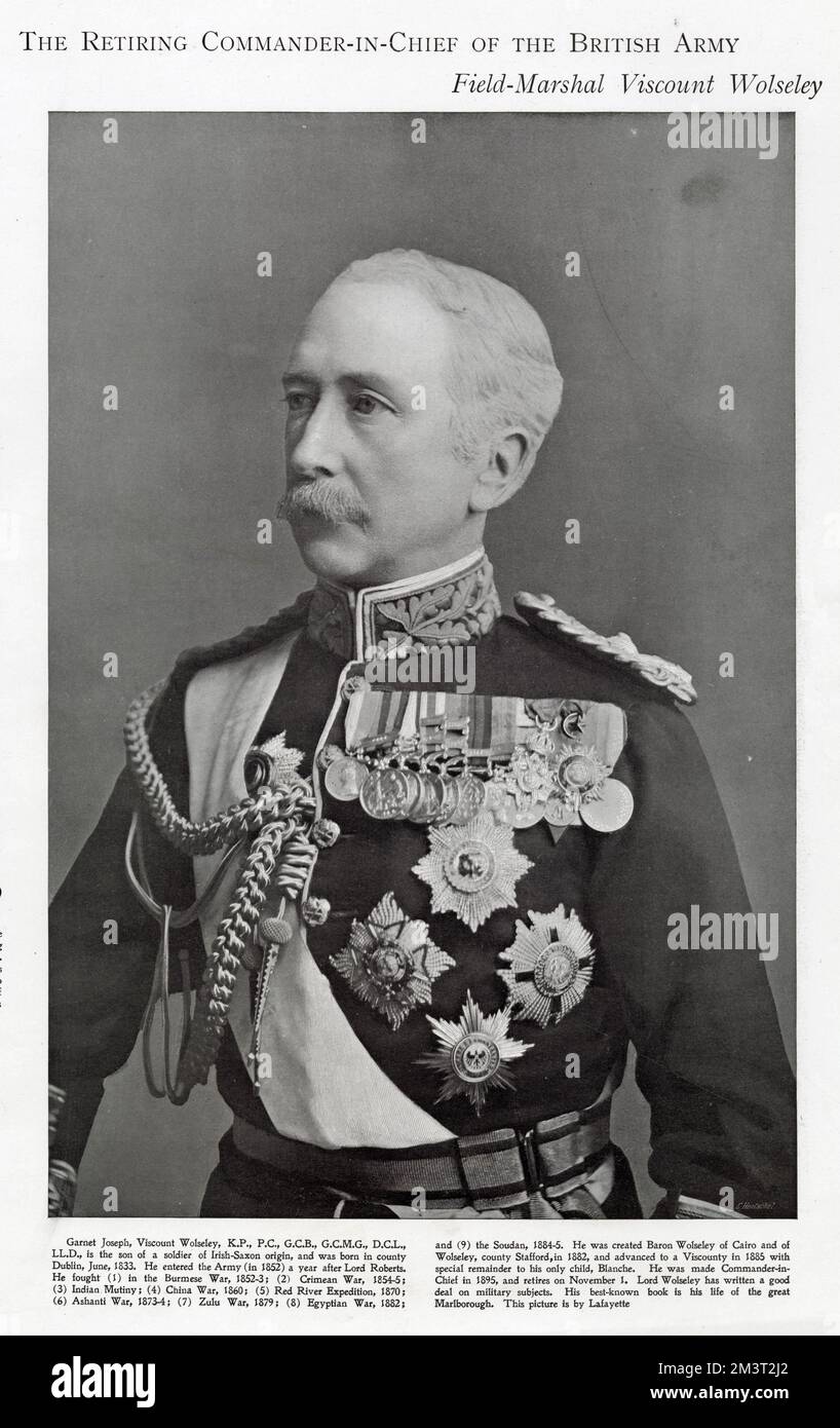 Field Marshal Garnet Joseph Wolseley, 1st Viscount Wolseley Stock Photo