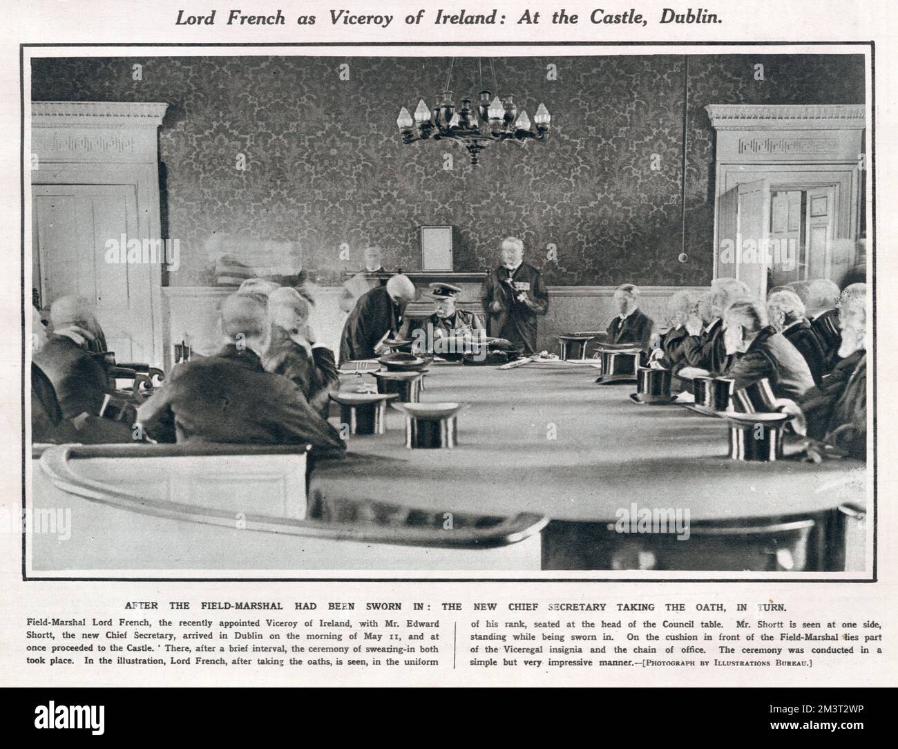 Lord French as Viceroy of Ireland - at The Castle, Dublin. Stock Photo