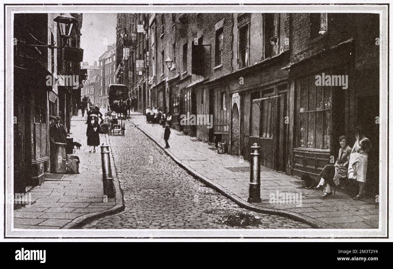 Little Italy in London - Eyre Street in Clerkenwell in the 1920s, an area with a large Italian community. Stock Photo