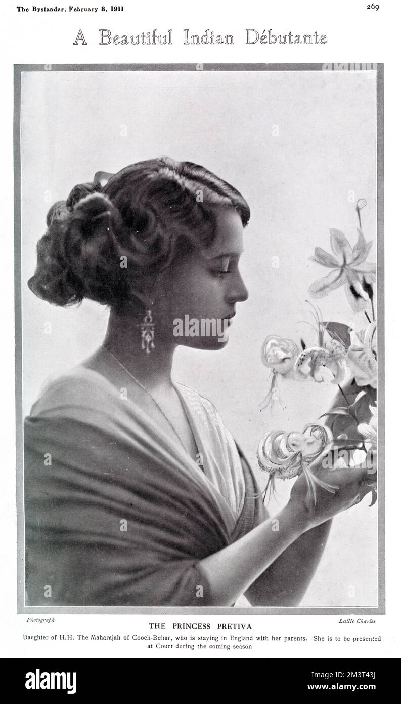A Beautiful Indian Debutante - Princess Pretiva Stock Photo