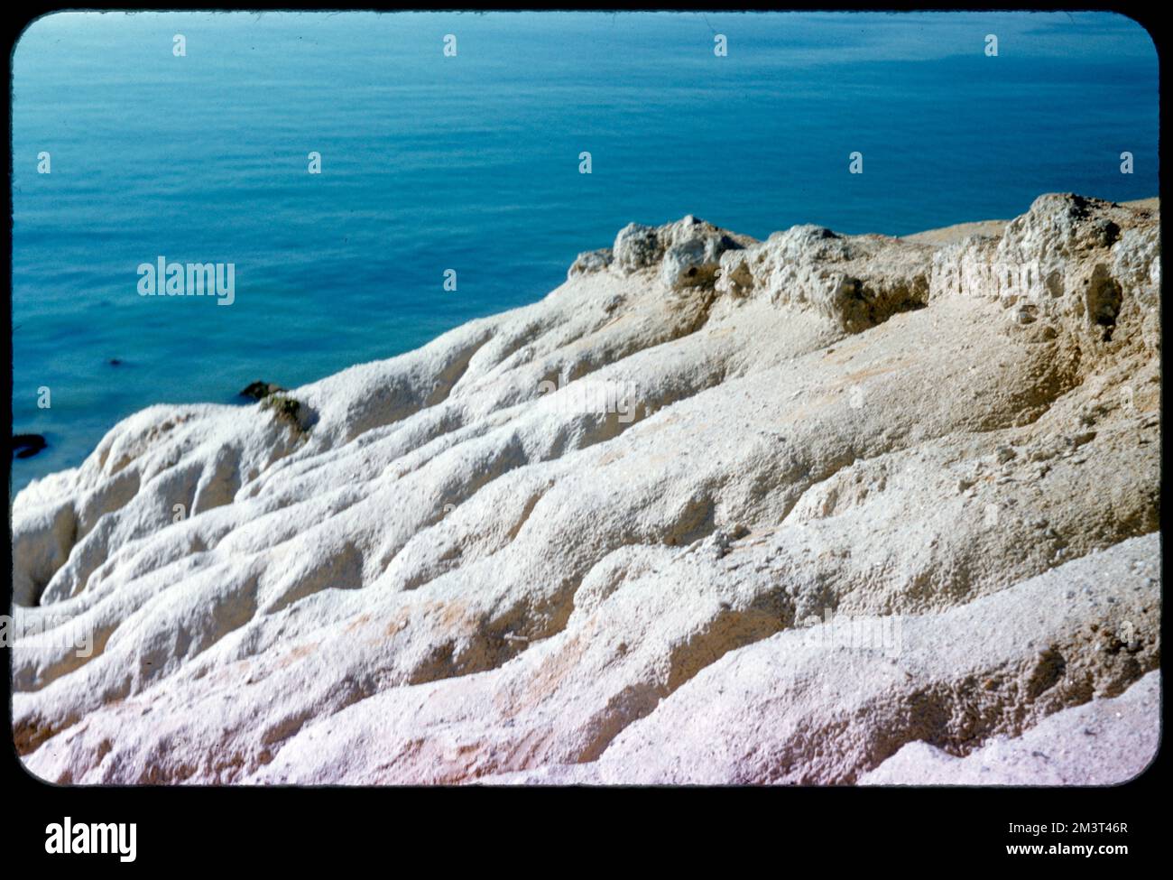 Sand cliff, Gay Head, Martha's Vineyard , Cliffs, Coastlines. Edmund L. Mitchell Collection Stock Photo