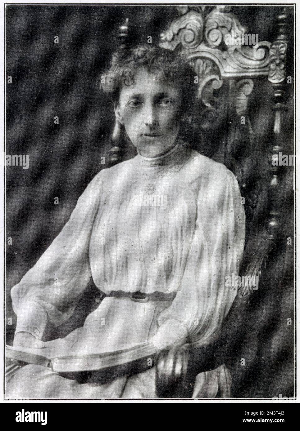 Helen Carte Boulter (born Susan Helen Couper Black; 1852 - 1913), also known as Helen Lenoir, British businesswoman known for her diplomatic skills and grasp of detail. Beginning as his secretary, and later marrying, impresario and hotelier Richard D'Oyly Carte, she is best remembered for her stewardship of the D'Oyly Carte Opera Company and Savoy Hotel from the end of the 19th century into the early 20th century.    Born in Wigtown, Scotland, she attended the University of London from 1871–1874 and pursued brief teaching and acting careers. In 1877 she obtained employment with Richard D'Oyly Stock Photo