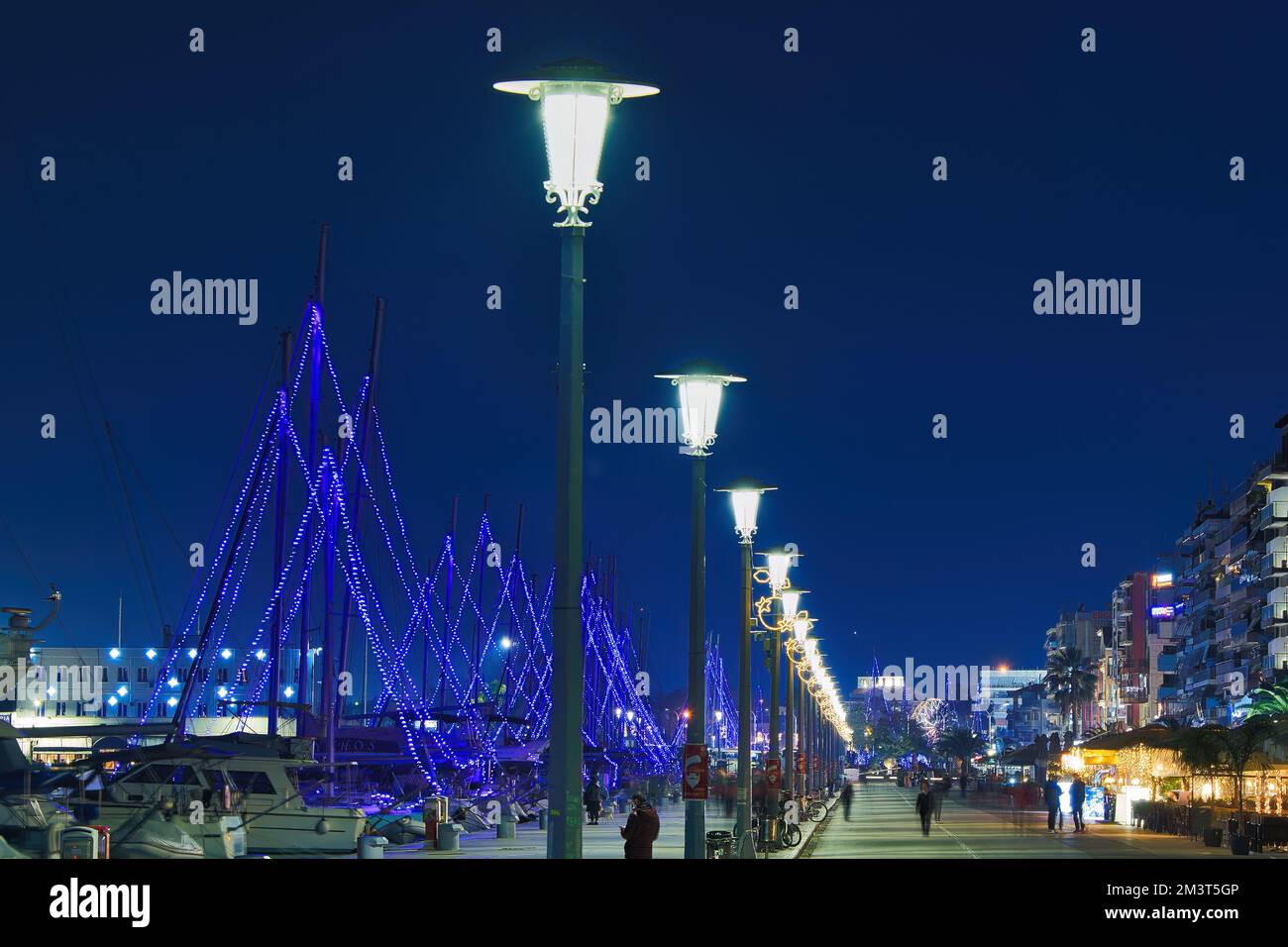 Sailboat Holiday Lights, Christmas Lights, port of the beautiful city