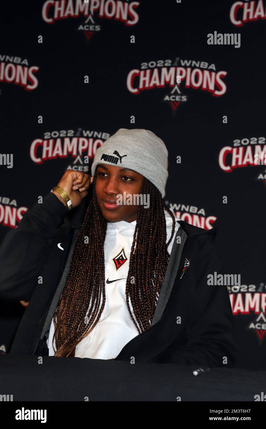 Jackie Young at Las Vegas Aces Fan Night At Resorts World Las Vegas In Las Vegas, Nv On December