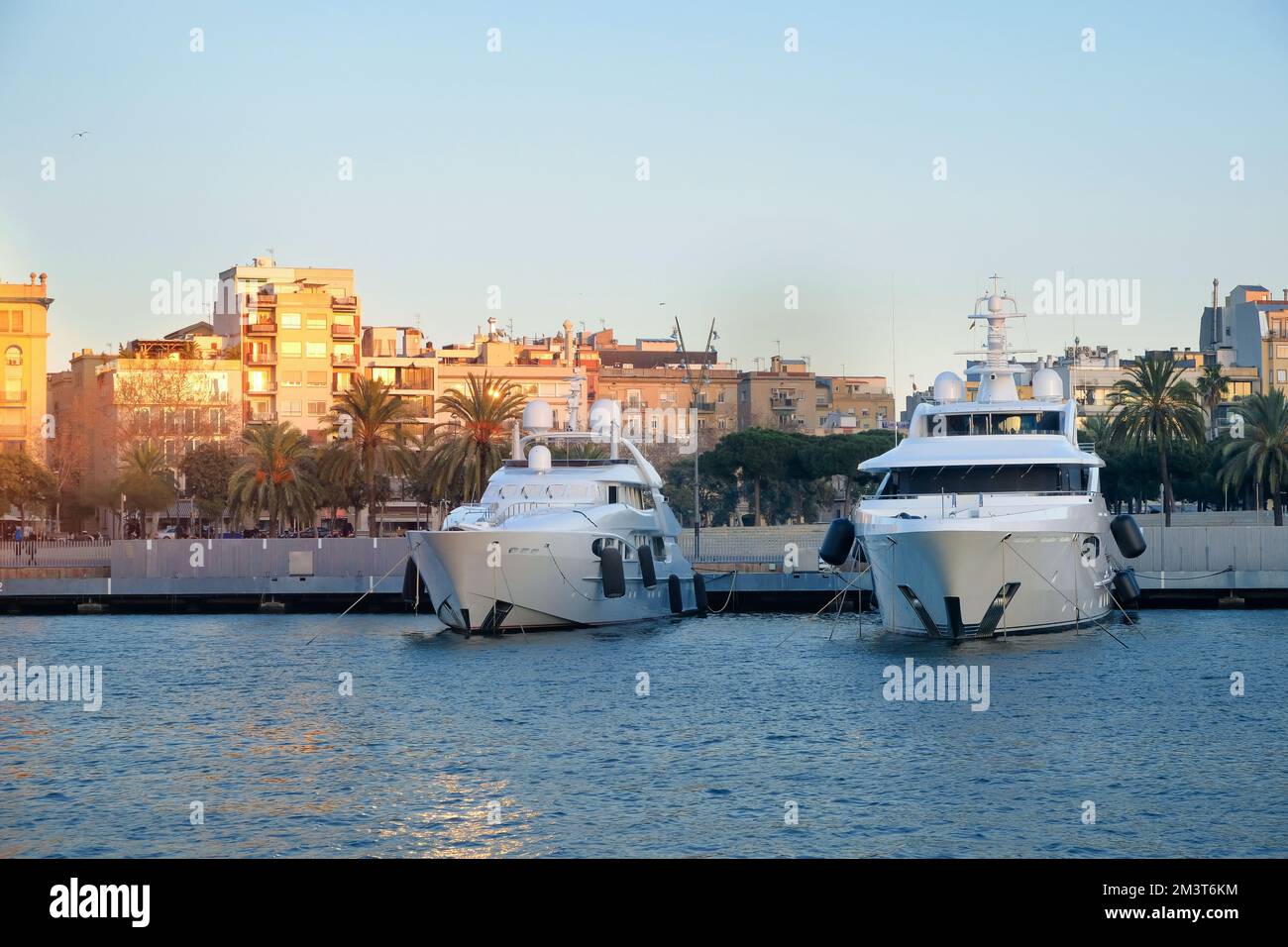Marine parking of boats and yachts in Spain. Lifestyle, vacation