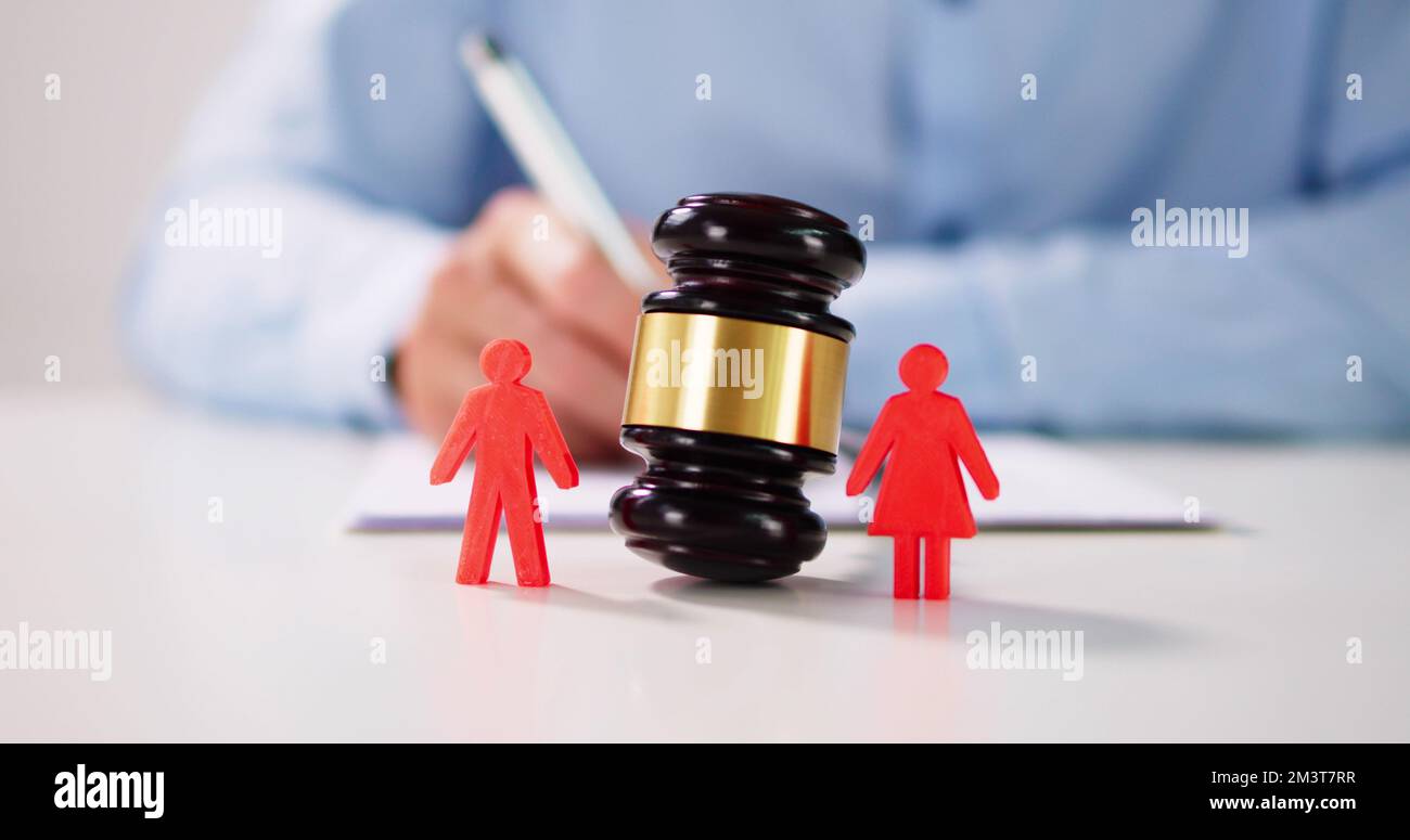 Family Divorce Attorney. Separation And Break. Legal Law Stock Photo