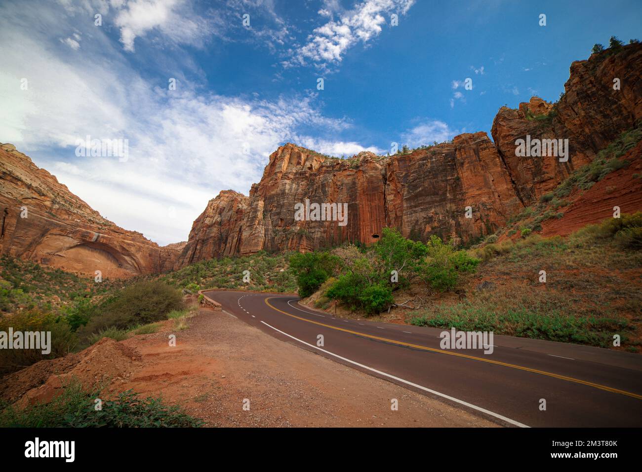 Scenic drive through Zion National Park in Utah, USA Stock Photo - Alamy