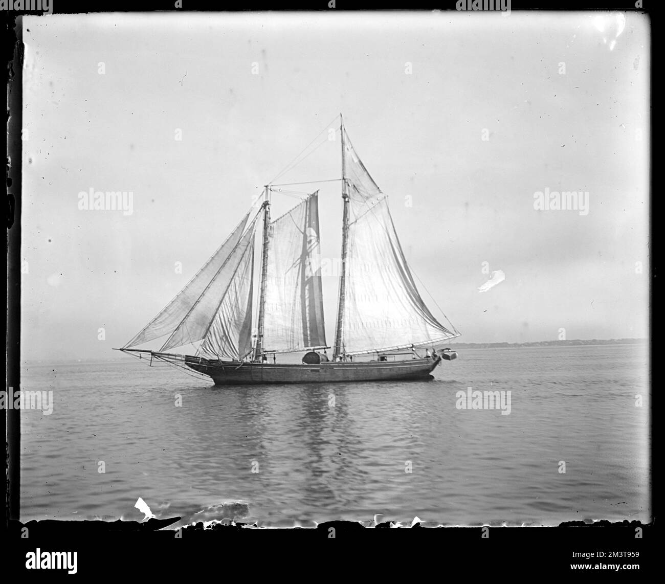 Schooner , Ships. Hingham Public Library Glass Slide Collection Stock ...