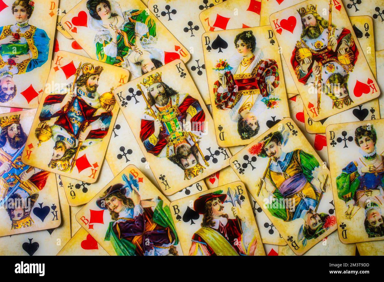 Wonderful Old Playing Cards Stock Photo Alamy