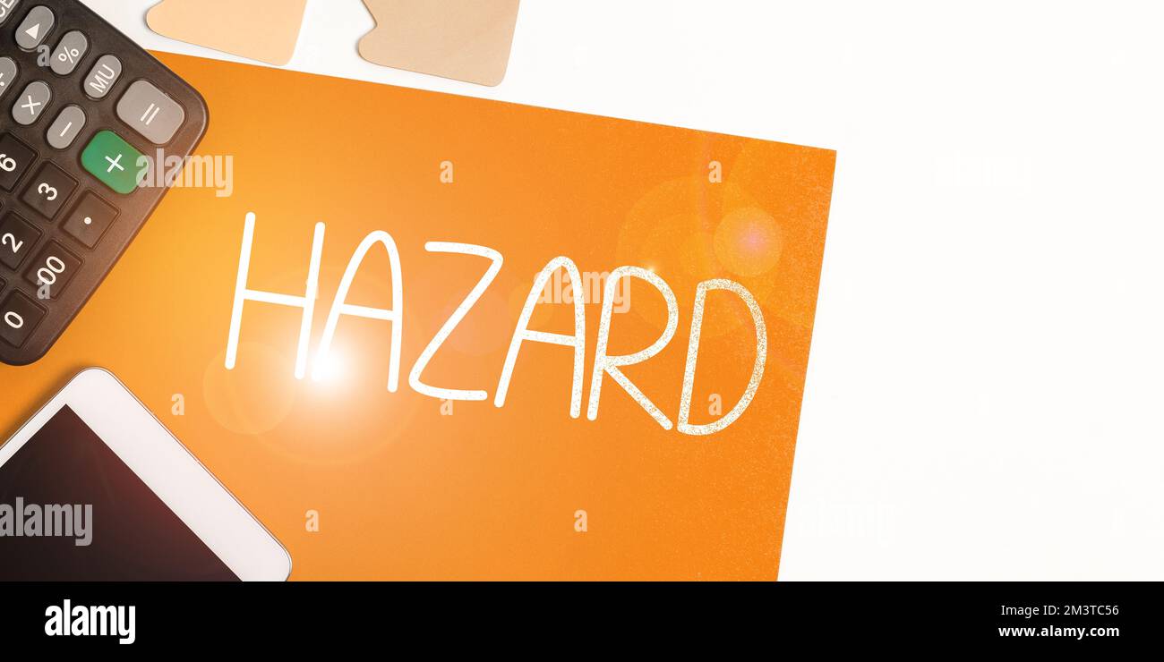 Conceptual display Hazard. Business approach account or statement ...