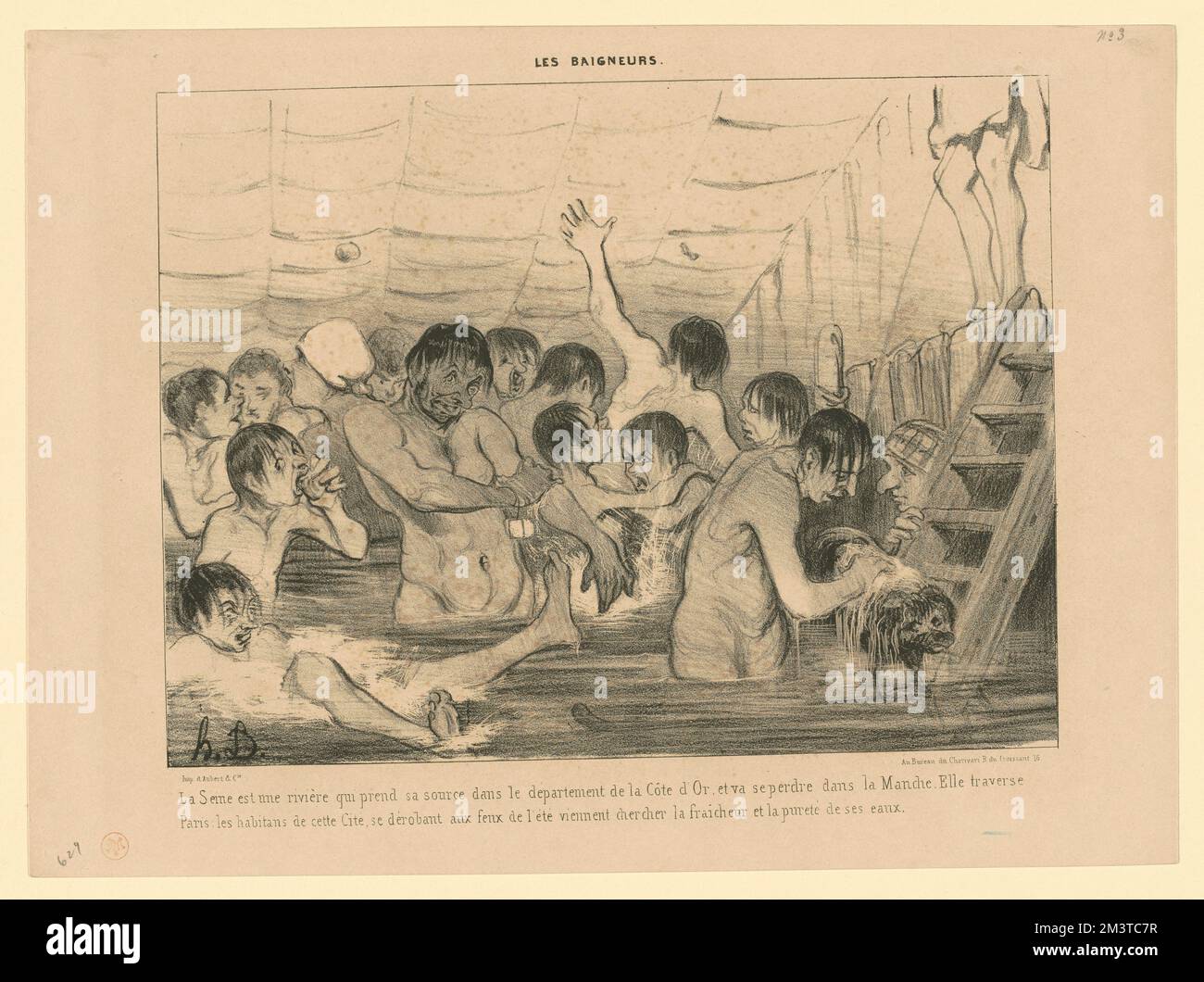 La Seine est une rivière qui prend sa source.... Honoré Daumier (1808