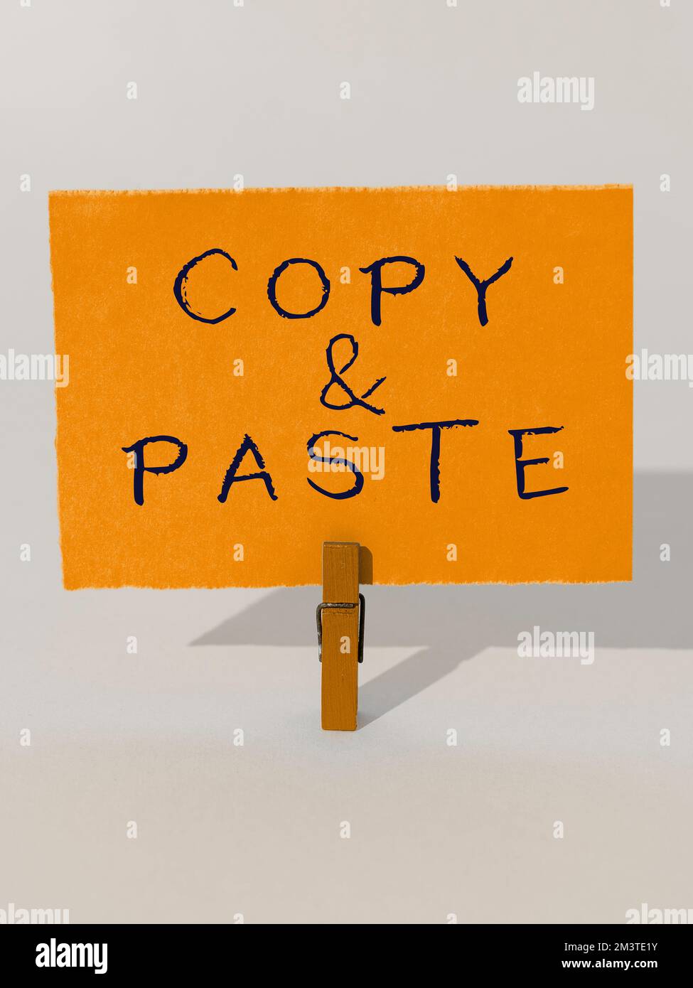 Text caption presenting Copy Paste. Word Written on an imitation ...