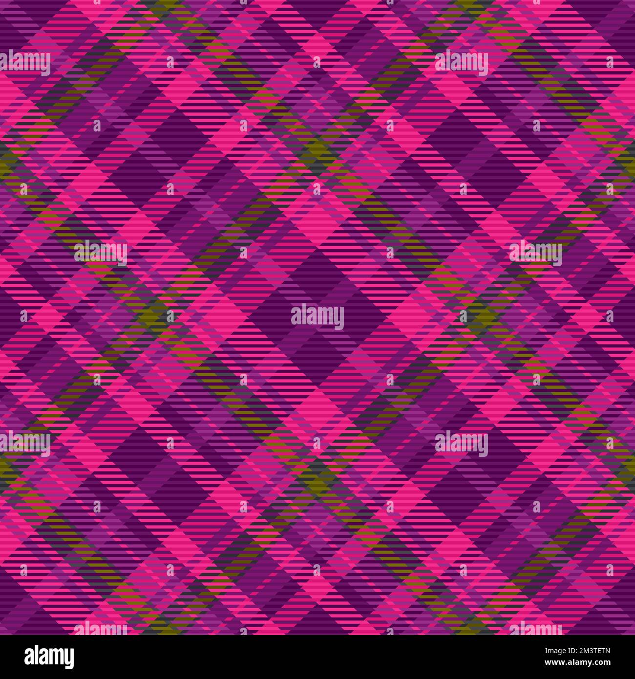 Check textile vector. Pattern fabric plaid. Tartan background texture seamless in yellow and dark colors. Stock Vector