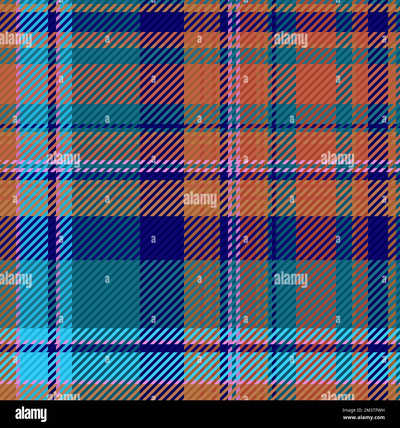 Tartan vector plaid. Check pattern fabric. Texture textile seamless background in blue and pink colors. Stock Vector